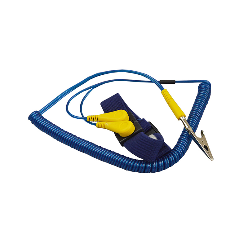 তারযুক্ত সহ অ্যান্টিস্ট্যাটিক কব্জি স্ট্র্যাপ