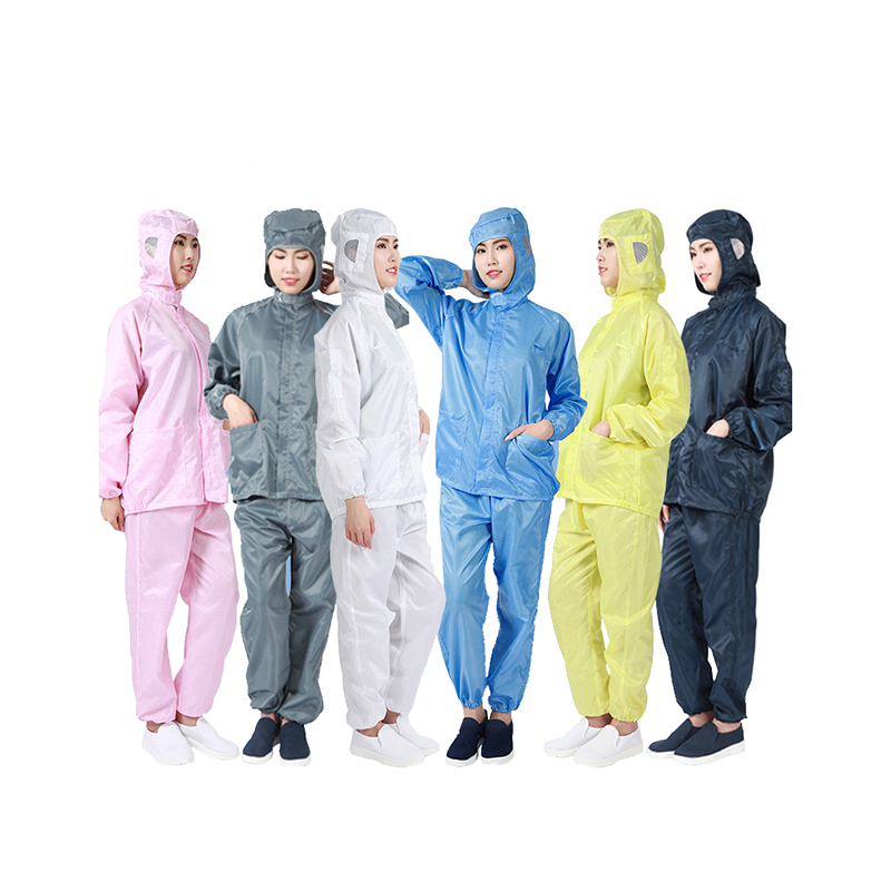 ESD ক্যাপ এবং প্যান্ট সহ ESD জ্যাকেট